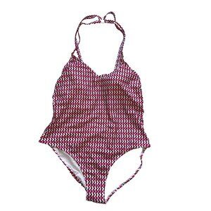 Kona Sol woman's 1 pc bathing suit swimwear plus size 22 blue red NWOT light pad